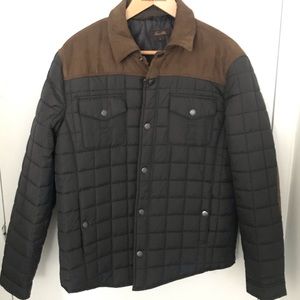 Causal navy quilted jacket